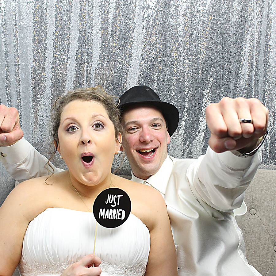 Bride and Groom in the Photo Booth