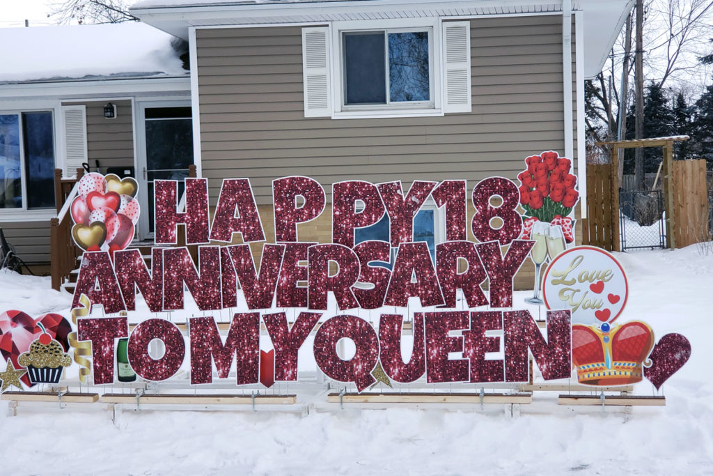 Happy Anniversary Yard Display