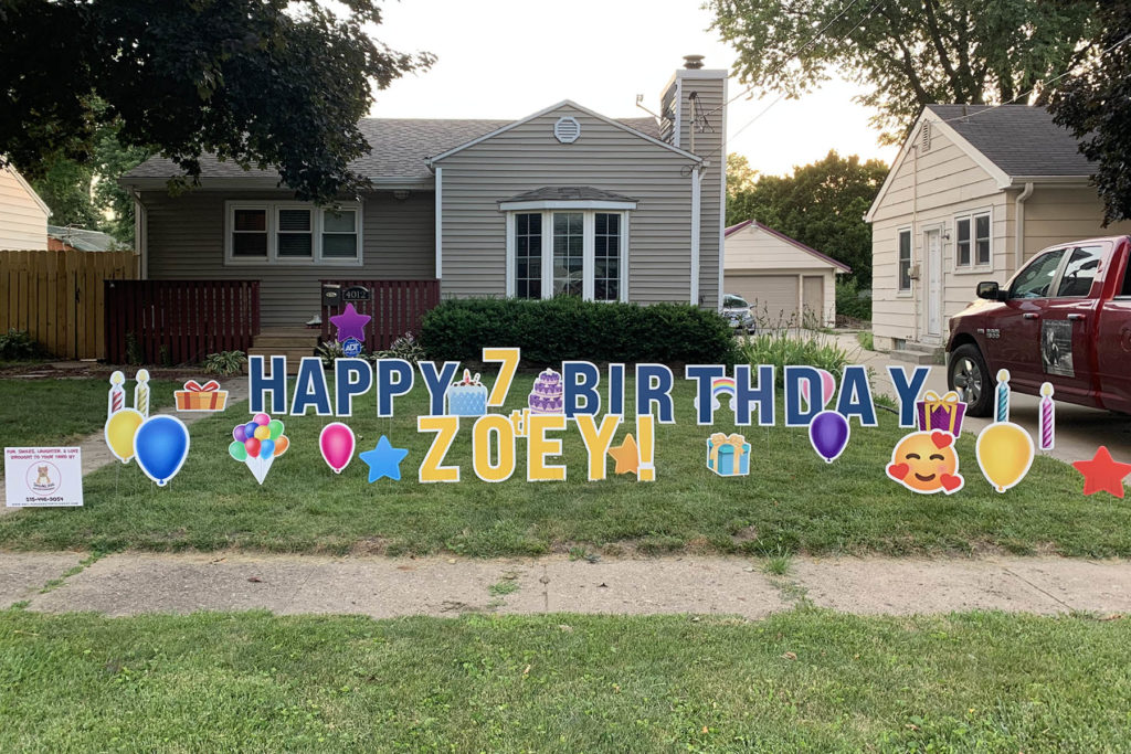 Happy Birthday Zoey Yard Sign