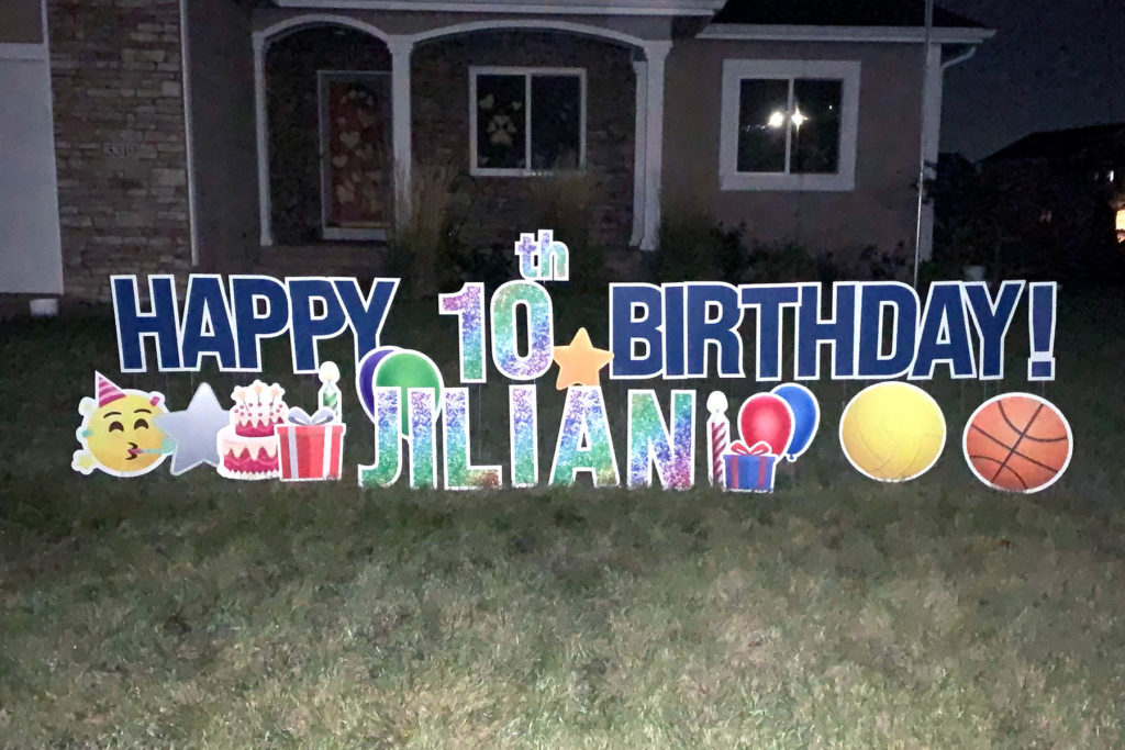Happy Birthday Jilian Yard Sign