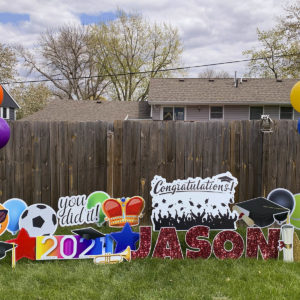 Custom Graduation Yard Card Display