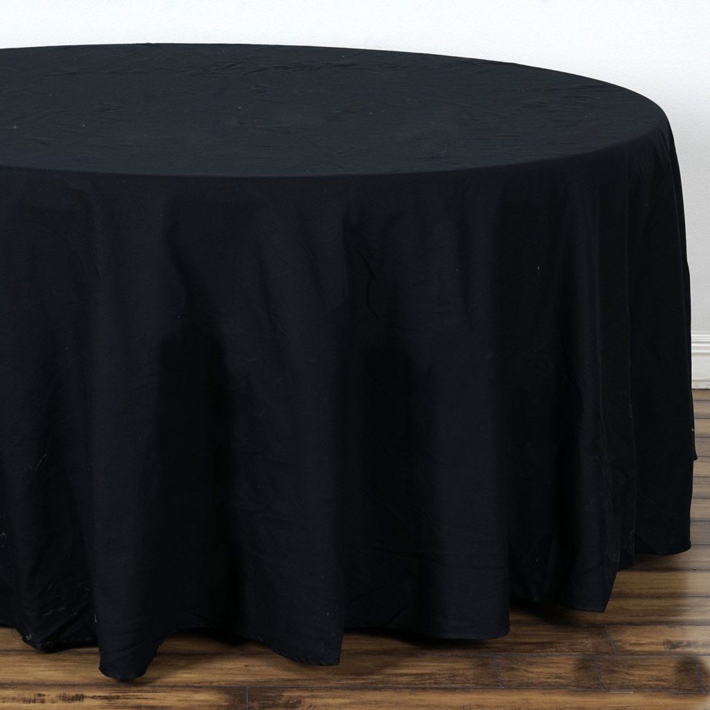 Black Round Table Cloth