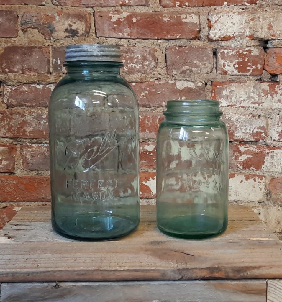 Blue Green Mason Jar