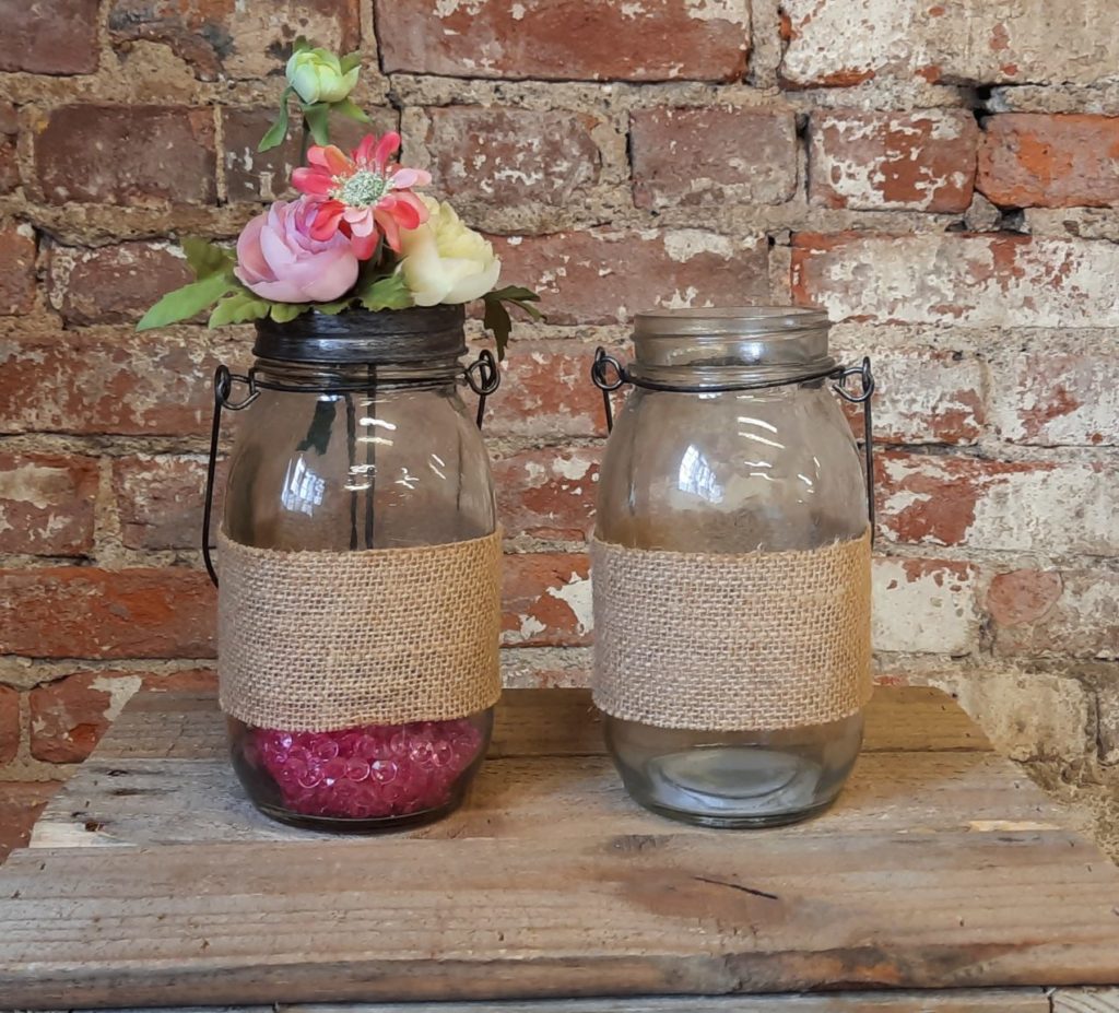 Burlap Wrapped Jar