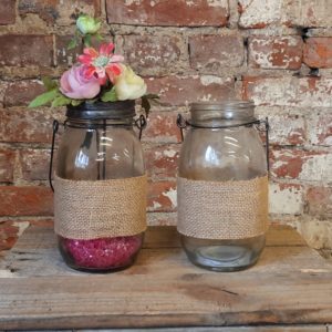 Burlap Wrapped Jar