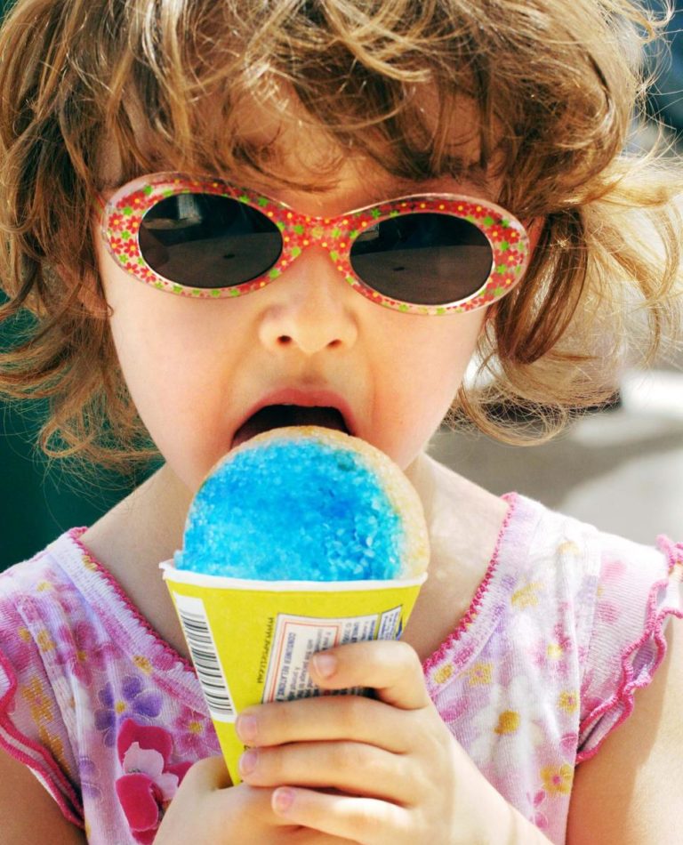 Girl Eating Sno Cone