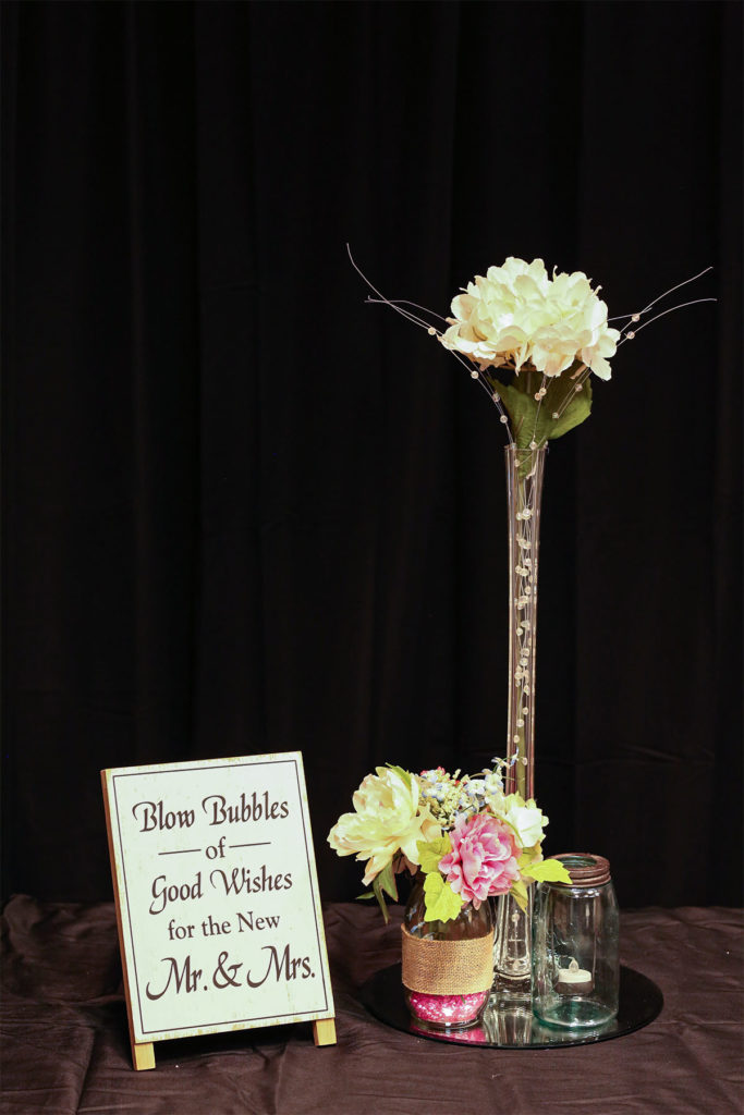 Vase and Mirror Centerpiece