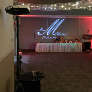 Projector at Wedding Reception