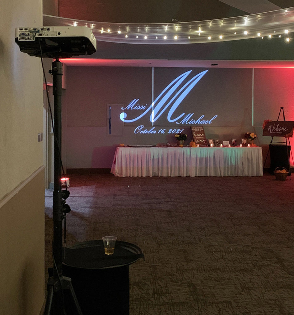Projector at Wedding Reception