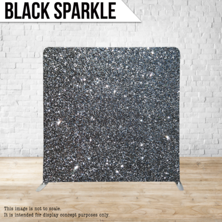 Black Sparkle Open Air Photo Booth Backdrop for Rent Des Moines