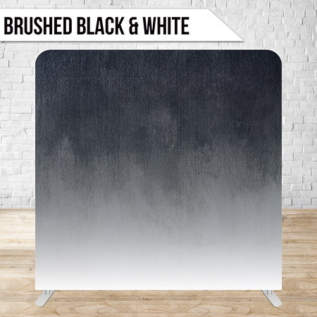 Brushed Black and White Photo Booth Backdrop - Iowa
